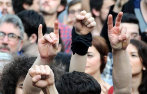 "Three different ideologies side by side" (photographer unknown).