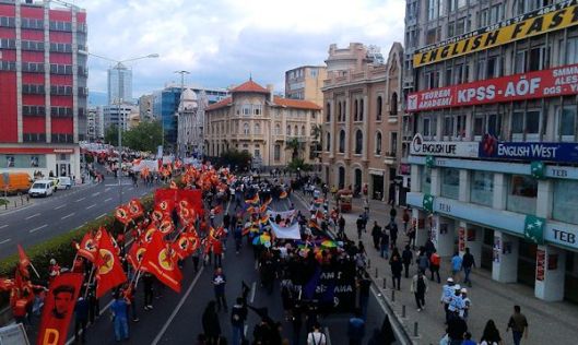 May Day March, Izmir, Turkey, May 2, 2014.  Photographed by Tolga Yildiz.