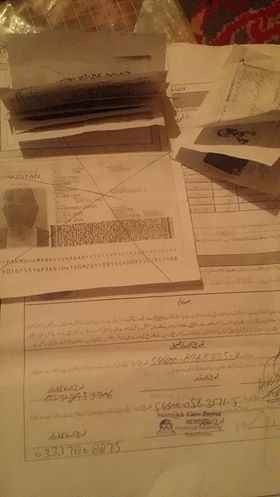 Rejected Residency Documents, Quetta, Pakistan, November 23, 201